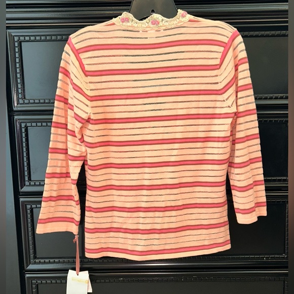 NWT Intuitions pink rose sweater cardigan - Picture 2 of 16